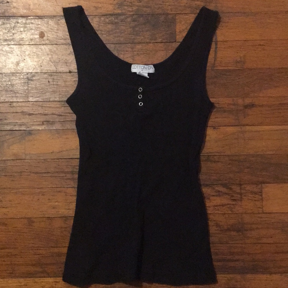 black peplum tank top